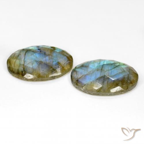 Gemme di Labradorite Multicolore naturale da 20.09 ct, Ovale, Traslucido