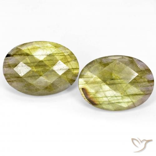 23.37ctw Naturale Multicolore Labradorite, Ovale, Traslucido