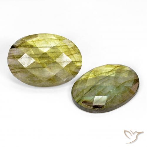 Gemme di Labradorite Multicolore naturale da 23.37 ct, Ovale, Traslucido