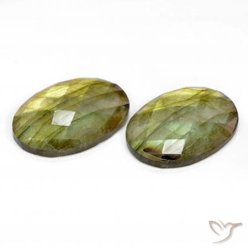 Gemme di Labradorite Multicolore naturale da 23.37 ct, Ovale, Traslucido