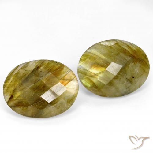 19.29ctw Naturale Multicolore Labradorite, Ovale, Traslucido