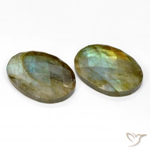 Gemme di Labradorite Multicolore naturale da 21.18 ct, Ovale, Traslucido