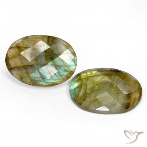 Gemme di Labradorite Multicolore naturale da 23.76 ct, Ovale, Traslucido