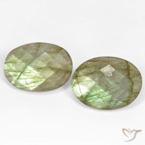 20.95ctw Naturale Multicolore Labradorite, Ovale, Traslucido