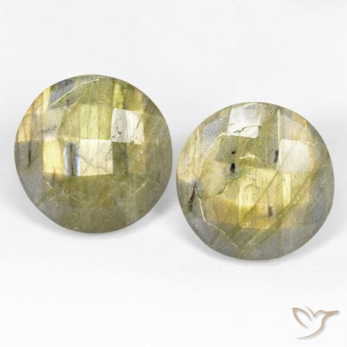 16.79ctw Naturale Multicolore Labradorite, Rotondo, Traslucido