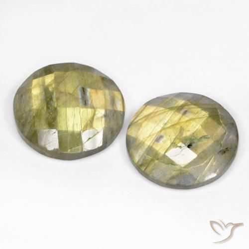Gemme di Labradorite Multicolore naturale da 16.79 ct, Rotondo, Traslucido