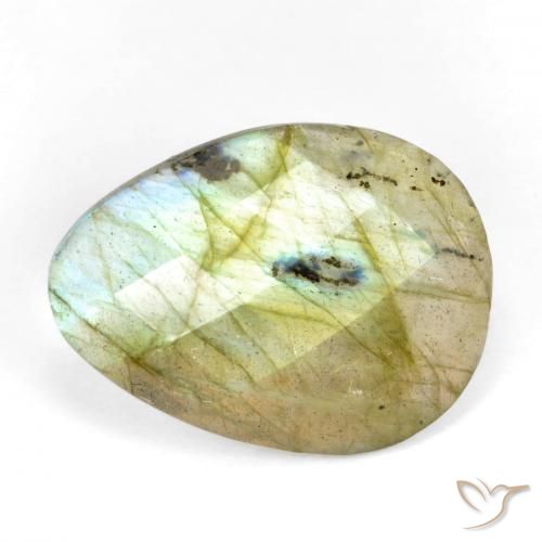 Labradorite Multicolore naturale da 7.84 ct, Forma a pera, Traslucido