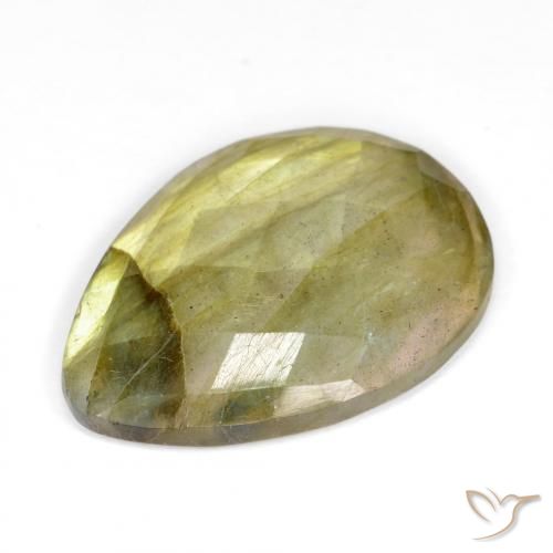 Labradorite Multicolore naturale da 10.67 ct, Forma a pera, Traslucido