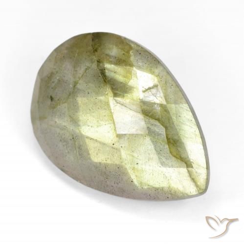 Labradorite Multicolore naturale da 11.84 ct, Forma a pera, Traslucido