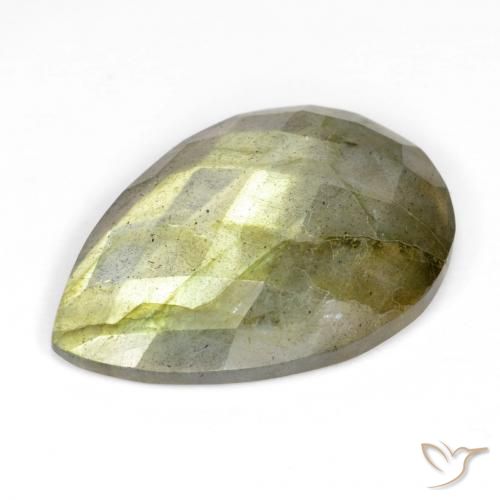 Labradorite Multicolore naturale da 11.84 ct, Forma a pera, Traslucido