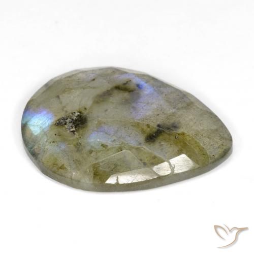 Labradorite Multicolore naturale da 11.15 ct, Forma a pera, Traslucido