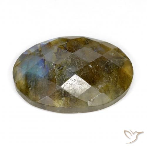 Labradorite Multicolore naturale da 11.59 ct, Ovale, Traslucido