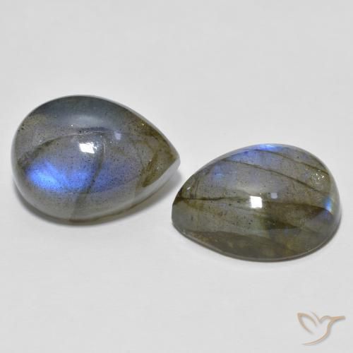 Gemme di Labradorite Multicolore naturale da 21.30 ct, Forma a pera, Traslucido