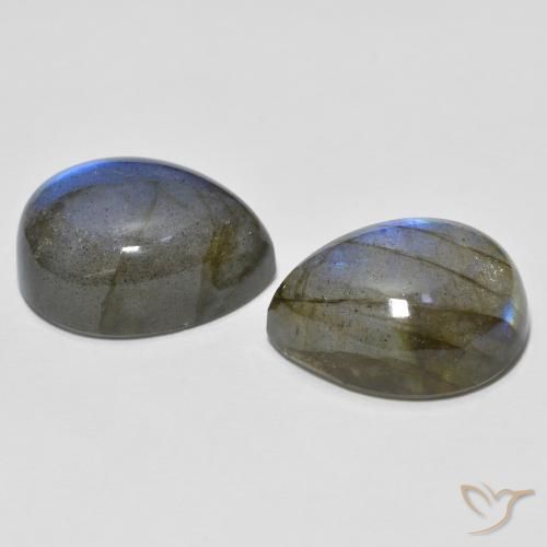 Gemme di Labradorite Multicolore naturale da 21.30 ct, Forma a pera, Traslucido