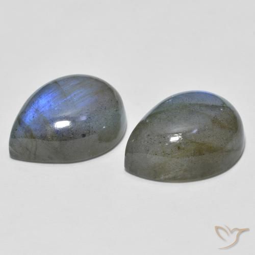 Gemme di Labradorite Multicolore naturale da 20.10 ct, Forma a pera, Traslucido
