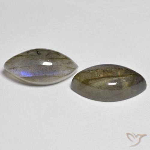 Gemme di Labradorite Multicolore naturale da 10.18 ct, Taglio marquise, Traslucido