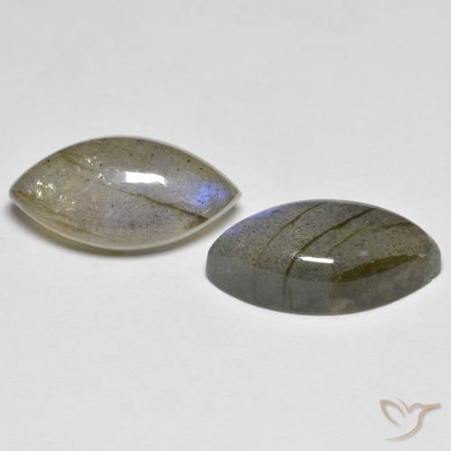 Gemme di Labradorite Multicolore naturale da 10.21 ct, Taglio marquise, Traslucido