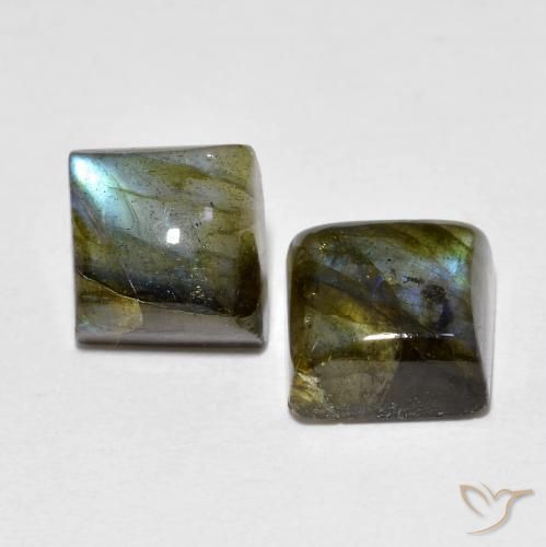 Gemme di Labradorite Multicolore naturale da 4.02 ct, Quadrato, Trasparente