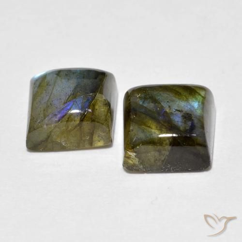 Gemme di Labradorite Multicolore naturale da 4.02 ct, Quadrato, Trasparente