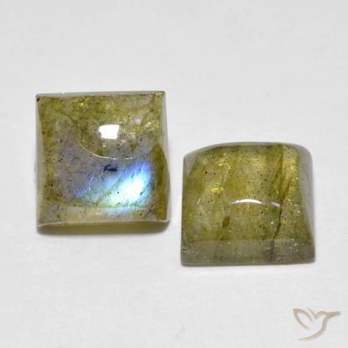 Gemme di Labradorite Multicolore naturale da 3.96 ct, Quadrato, Trasparente