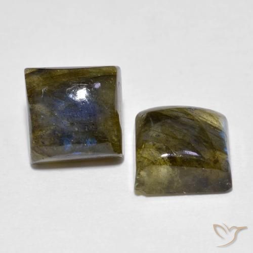Gemme di Labradorite Multicolore naturale da 4.02 ct, Quadrato, Trasparente
