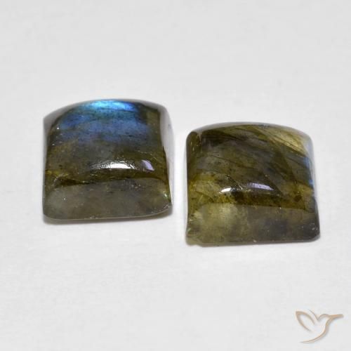Gemme di Labradorite Multicolore naturale da 4.02 ct, Quadrato, Trasparente