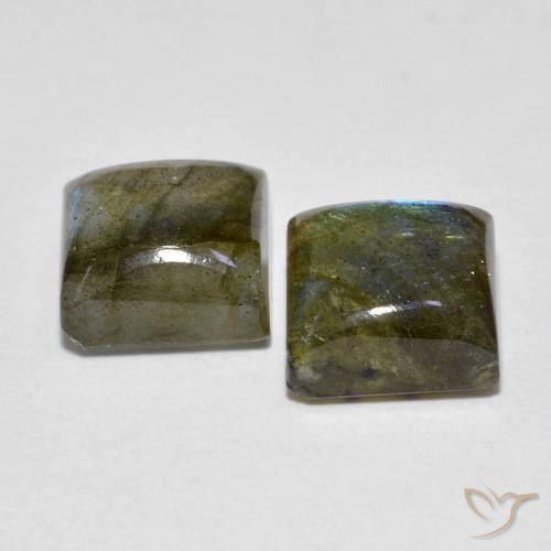 Gemme di Labradorite Multicolore naturale da 4.42 ct, Quadrato, Trasparente
