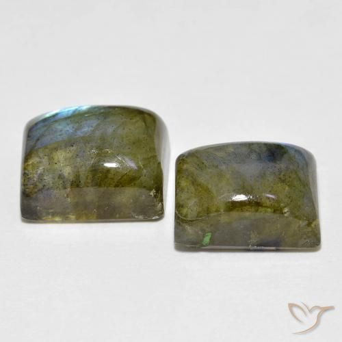 Gemme di Labradorite Multicolore naturale da 8.68 ct, Taglio a baguette, Traslucido