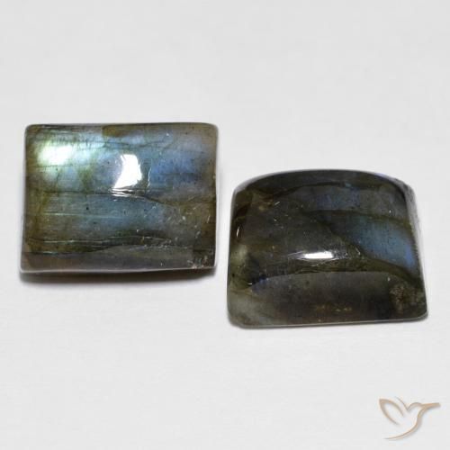 Gemme di Labradorite Multicolore naturale da 9.13 ct, Taglio a baguette, Traslucido