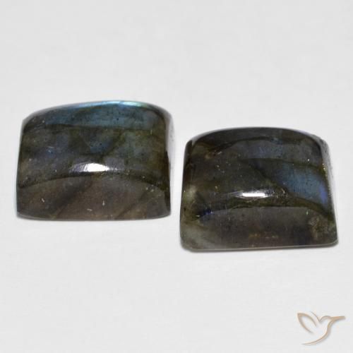 Gemme di Labradorite Multicolore naturale da 9.13 ct, Taglio a baguette, Traslucido