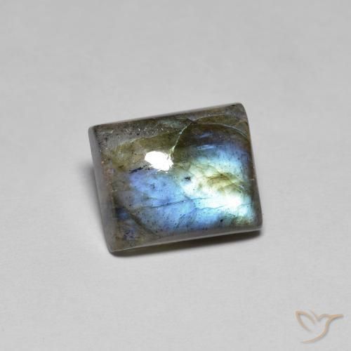 Labradorite Multicolore naturale da 6.73 ct, Taglio a baguette, Traslucido