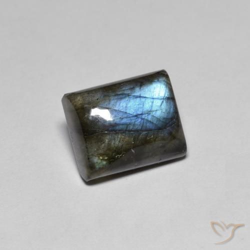 Labradorite Multicolore naturale da 6.48 ct, Taglio a baguette, Traslucido