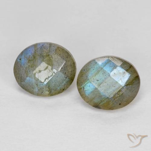 2.48ctw Naturale Multicolore Labradorite, Ovale, Traslucido