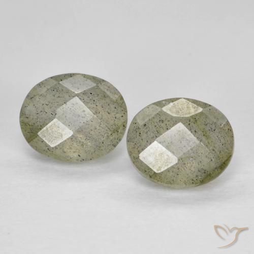 2.12ctw Naturale Multicolore Labradorite, Ovale, Traslucido