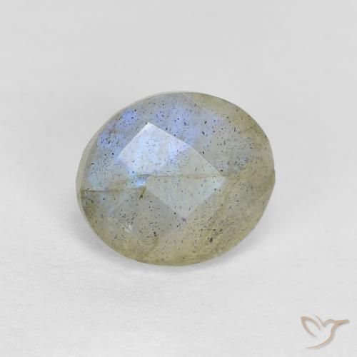 Labradorite Multicolore naturale da 1.28 ct, Ovale, Traslucido
