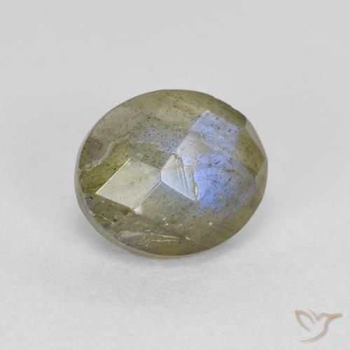 Labradorite Multicolore naturale da 1.25 ct, Ovale, Traslucido