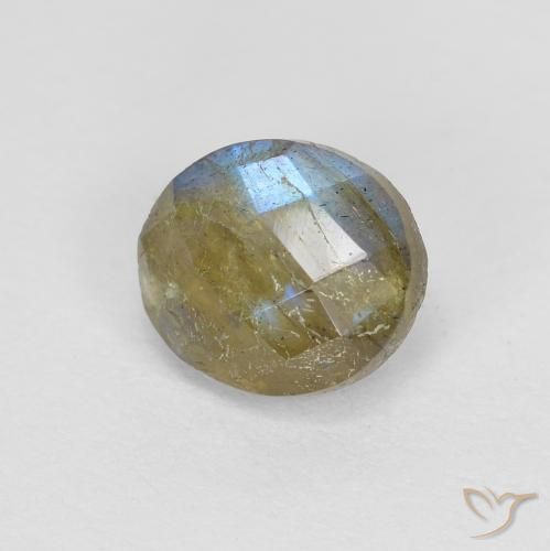 Labradorite Multicolore naturale da 1.26 ct, Ovale, Traslucido
