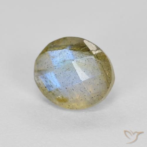 Labradorite Multicolore naturale da 1.22 ct, Ovale, Traslucido