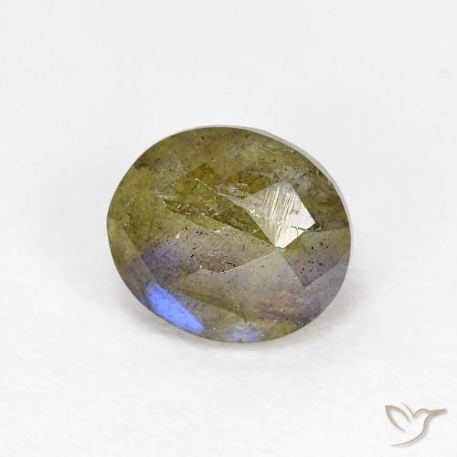 Labradorite Multicolore naturale da 1.31 ct, Ovale, Traslucido