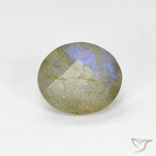 1.19ct Naturale Multicolore Labradorite, Ovale, Traslucido