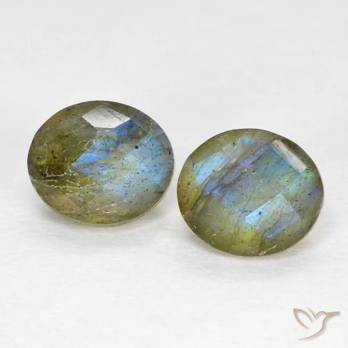 Gemme di Labradorite Multicolore naturale da 2.39 ct, Ovale, Traslucido