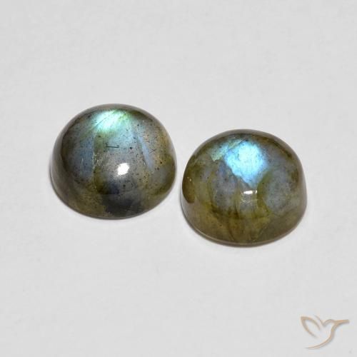 Gemme di Labradorite Multicolore naturale da 4.36 ct, Rotondo, Traslucido