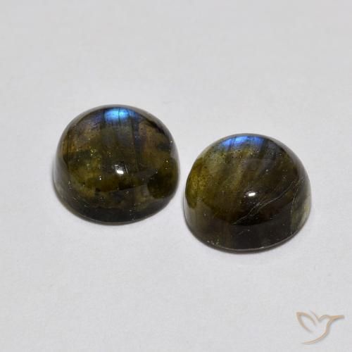 Gemme di Labradorite Multicolore naturale da 4.83 ct, Rotondo, Traslucido