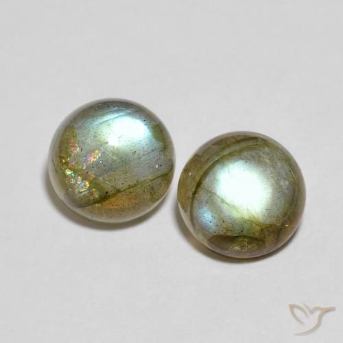 Gemme di Labradorite Multicolore naturale da 4.61 ct, Rotondo, Traslucido