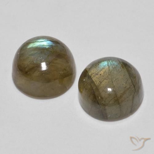 Gemme di Labradorite Multicolore naturale da 3.60 ct, Rotondo, Traslucido
