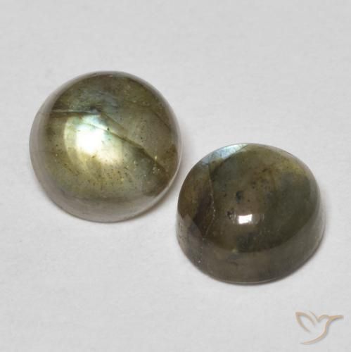 Gemme di Labradorite Multicolore naturale da 2.10 ct, Rotondo, Traslucido
