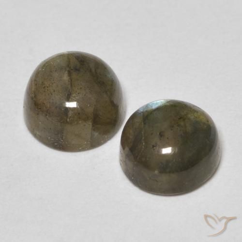Gemme di Labradorite Multicolore naturale da 2.10 ct, Rotondo, Traslucido