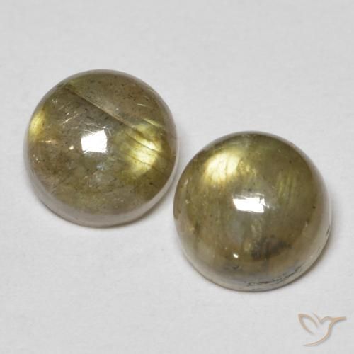 2.44ctw Naturale Multicolore Labradorite, Rotondo, Traslucido
