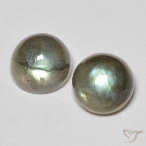 2.15ctw Naturale Multicolore Labradorite, Rotondo, Traslucido