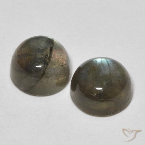 Gemme di Labradorite Multicolore naturale da 2.15 ct, Rotondo, Traslucido